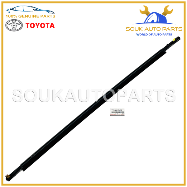68162-35073 Genuine Toyota WEATHERSTRIP ASSY, FRONT DOOR GLASS, OUTER LH 1GR-FE