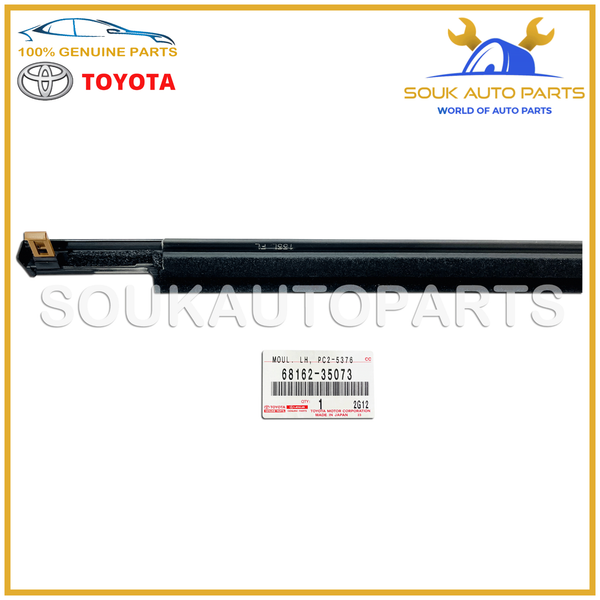 68162-35073 Genuine Toyota WEATHERSTRIP ASSY, FRONT DOOR GLASS, OUTER LH 1GR-FE