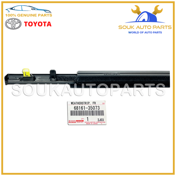 68161-35073 Genuine Toyota WEATHERSTRIP ASSY, FRONT DOOR GLASS, OUTER RH 1GR-FE