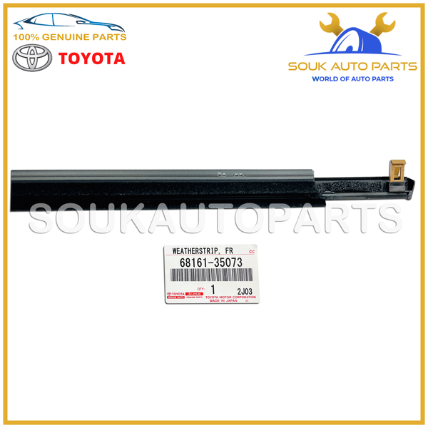 68161-35073 Genuine Toyota WEATHERSTRIP ASSY, FRONT DOOR GLASS, OUTER RH 1GR-FE