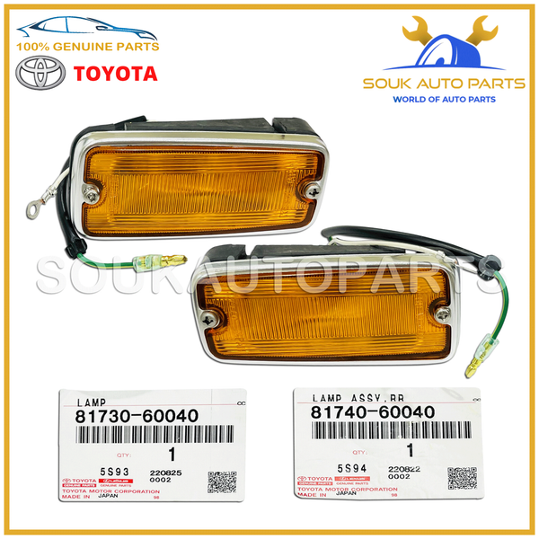81730-60040 81740-60040 Genuine Toyota LAMP SET, SIDE TURN SIGNAL LH & RH