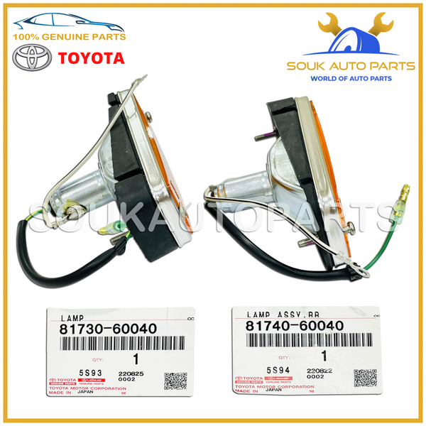 81730-60040 81740-60040 Genuine Toyota LAMP SET, SIDE TURN SIGNAL LH & RH