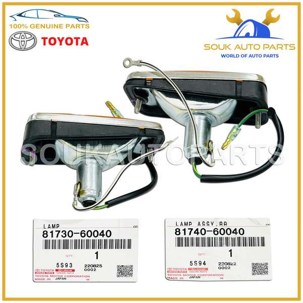 81730-60040 81740-60040 Genuine Toyota LAMP SET, SIDE TURN SIGNAL LH & RH