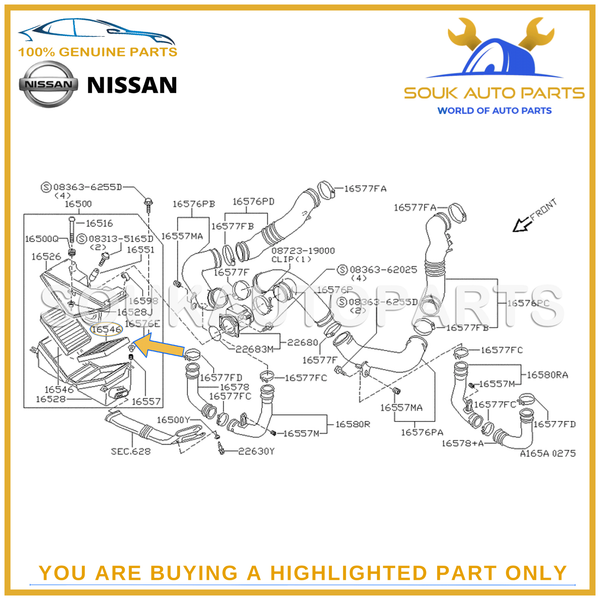 16546-30P00 Genuine Nissan Infiniti ELEMENT ASSY, SET OF 2 Pcs Infiniti Q50 M56