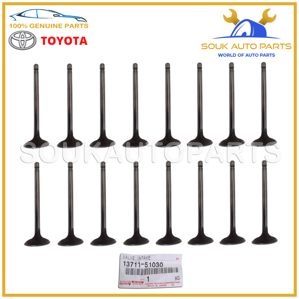 13711-51030 Genuine Toyota 1VD-FTV V8 INTAKE VALVE SET (16Pcs) 1371151030 OEM
