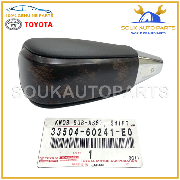 33504-60241-E0 Genuine Toyota KNOB SUB-ASSY SHIFT 3350460241E0 OEM