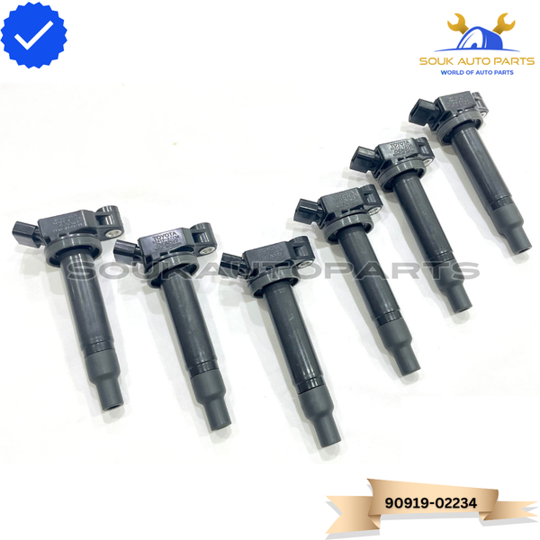 90919-02234 IGNITION COIL SET (6 Pcs) 1MZFE DENSO For Toyota Lexus 673-1301