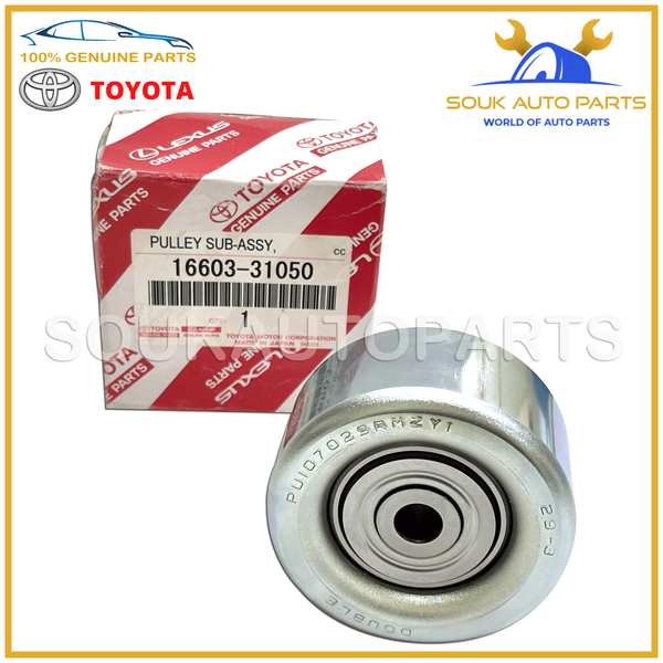 16603-31050 Genuine Toyota PULLEY SUB-ASSY, IDLER, NO.1 4RUNNER LEXUS GX400
