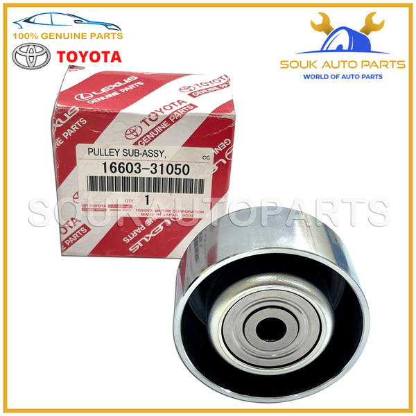 16603-31050 Genuine Toyota PULLEY SUB-ASSY, IDLER, NO.1 4RUNNER LEXUS GX400