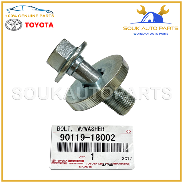 90119-18002 Genuine Toyota CRANK DAMPER PULLEY BOLT & WASHER 2JZ-GTE JZA80 Supra