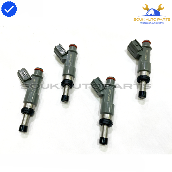 23250-75100 FUEL INJECTOR SET OF 4 Toyota TACOMA 05-14 4RUNNER 2010 2.7Ltr OEM