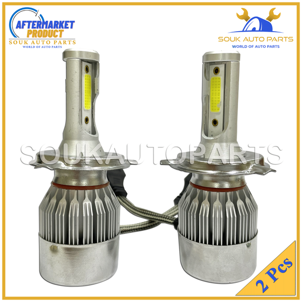 H4 LED HEADLIGHT SET, LIGHT BULB HIGH LOW BEAM 6000K HB2 9003 2600W 390000LM