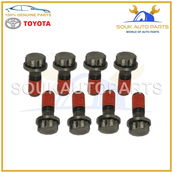 90910-02103 Genuine Toyota CLUTCH FLYWHEEL BOLT (Set of 8 Pcs) 9091002103 OEM