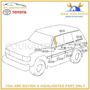 75720-60021 Genuine Toyota MOULDING ASSY, FRONT DOOR BELT, LH 7572060021 OEM