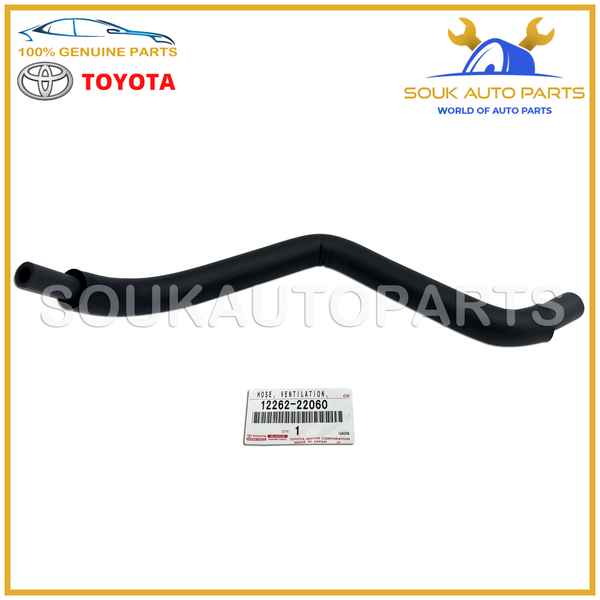 12262-22060 Genuine Toyota HOSE, VENTILATION, NO.2 1226222060 OEM