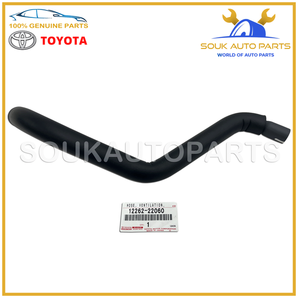 12262-22060 Genuine Toyota HOSE, VENTILATION, NO.2 1226222060 OEM