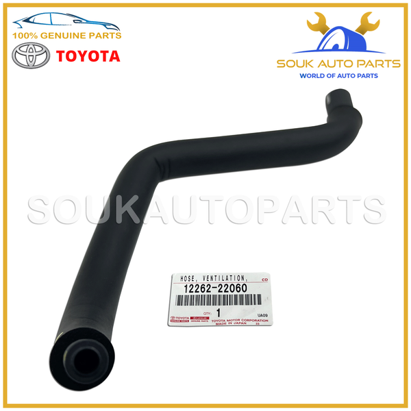 12262-22060 Genuine Toyota HOSE, VENTILATION, NO.2 1226222060 OEM