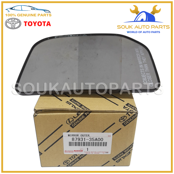 87931-35A00 Genuine Toyota MIRROR SUB-ASSY OUTER REAR VIEW, RH 8793135A00 OEM