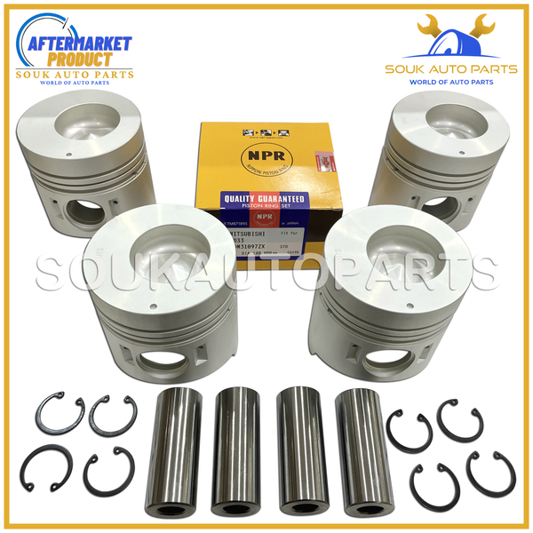PISTON & RING SET 4D33 108mm For Mitsubishi CANTER FUSO ROSA TRUCK 4.2Ltr DIESEL