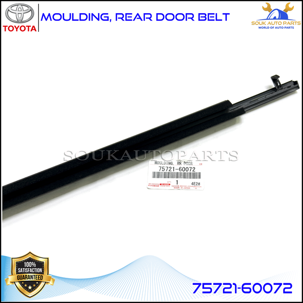 75721-60072 Genuine Toyota MOULDING, REAR DOOR BELT 7571260072 OEM