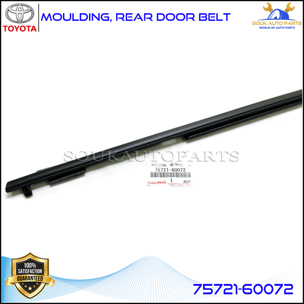 75721-60072 Genuine Toyota MOULDING, REAR DOOR BELT 7571260072 OEM
