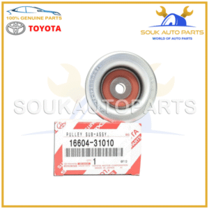 16604-31010 Genuine Toyota PULLEY SUB-ASSY, IDLER, NO.2 1660431010 OEM