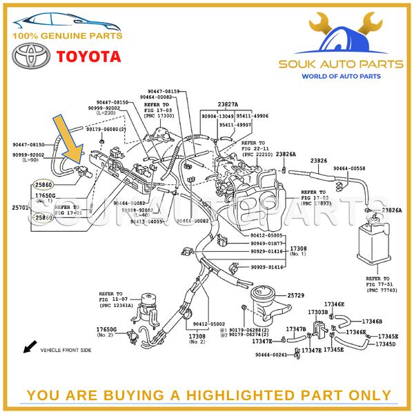 25860-62010 Genuine Toyota VACUUM SWITCHING VALVE ASSY 2586062010 OEM