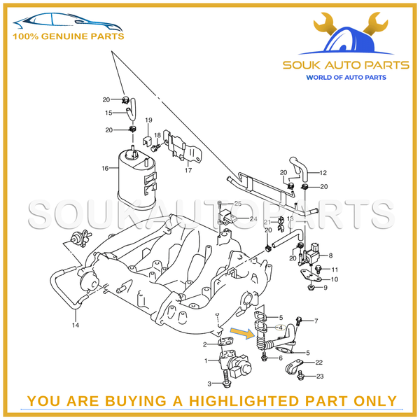18530-67D10 Genuine Suzuki PIPE, EGR 1853067D10 OEM ESCUDO GRAND VITARA