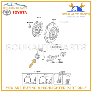 31230-35061 Genuine Toyota BEARING ASSY, CLUTCH RELEASE 3123035061 OEM