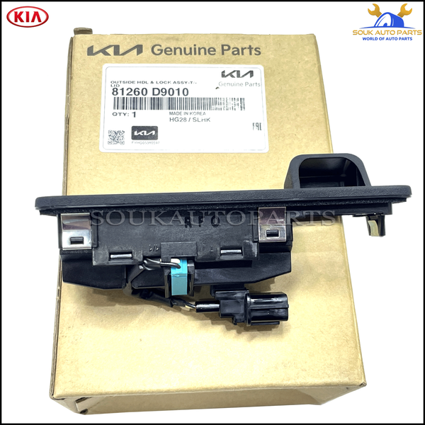 81260-D9010 Genuine Hyundai / Kia OUTSIDE HDL & LOCK ASSY-TRUNK LID