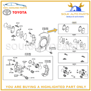 04465-44050 Genuine Toyota PAD KIT, DISC BRAKE, FRONT 0446544050 OEM