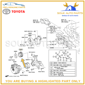 16604-50030 GENUINE TOYOTA DRIVE BELT TENSIONER IDLER PULLEY 1660450030 OEM