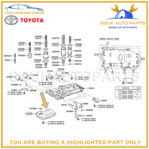 35330-60050 Genuine Toyota STRAINER ASSY, VALVE BODY OIL 3533060050 OEM