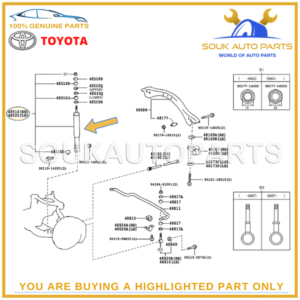 48510-69127 Genuine Toyota ABSORBER ASSY SHOCK FRONT RH/LH 4851069127 OEM