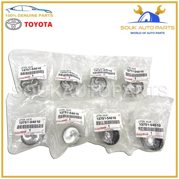 13751-54010 Genuine Toyota LIFTER, VALVE (Set of 8 Pcs)