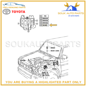 90987-04004 Genuine Toyota RELAY 9098704004 OEM CAMRY COROLLA LEXUS