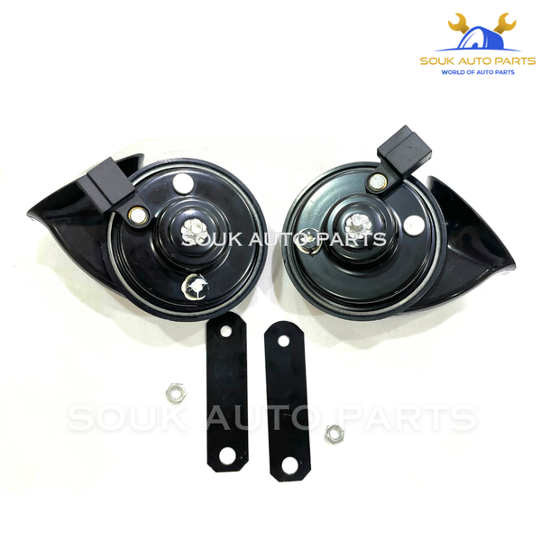 TRUMPET HORN KIT PAIR BLACK 500Hz For Toyota 4Runner Avalon Camry 2018-2020