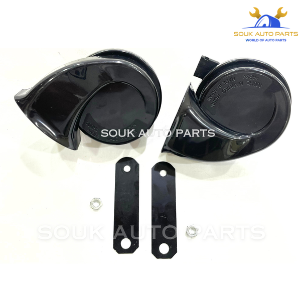 TRUMPET HORN KIT PAIR BLACK 500Hz For Toyota 4Runner Avalon Camry 2018-2020
