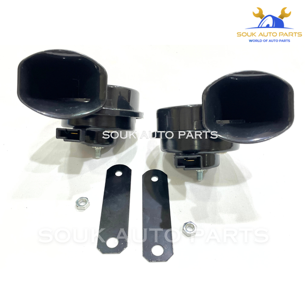 TRUMPET HORN KIT PAIR BLACK 500Hz For Toyota 4Runner Avalon Camry 2018-2020