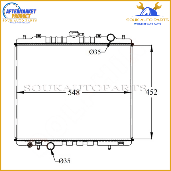 1600777 MAZDA Radiator, 1996 For PICKUP 2000