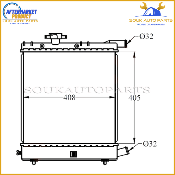 1600803 DODGE Radiator, 1990-1992 For TOWN & COUNTRY I VOYAGER I CARAVAN I