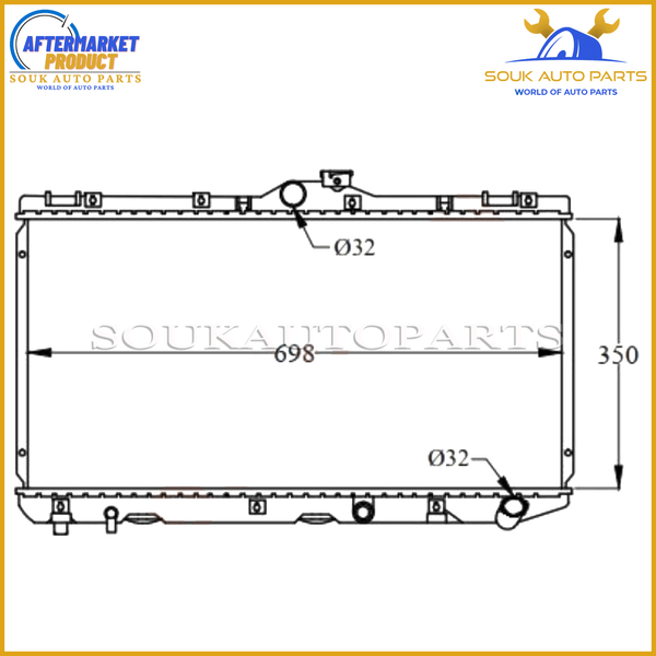 1600770 TOYOTA Radiator, 1992-1999 For COROLLA E10, COROLLA E11