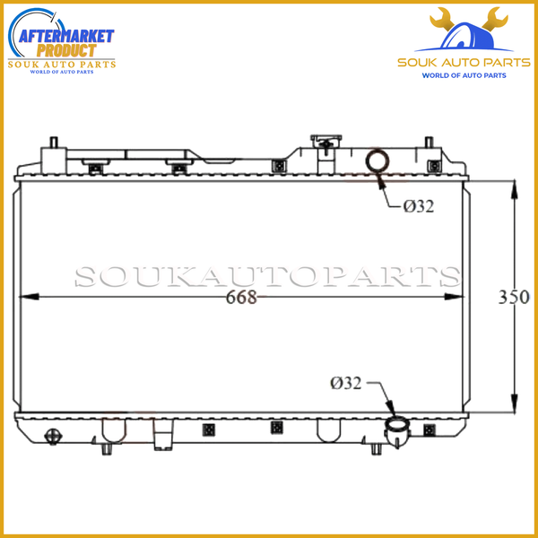 1600808 HONDA Radiator, 1995-2001 For CRV
