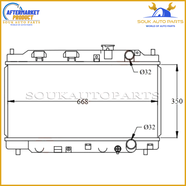 1600812 HONDA Radiator, 1997-2001 For INTEGRA