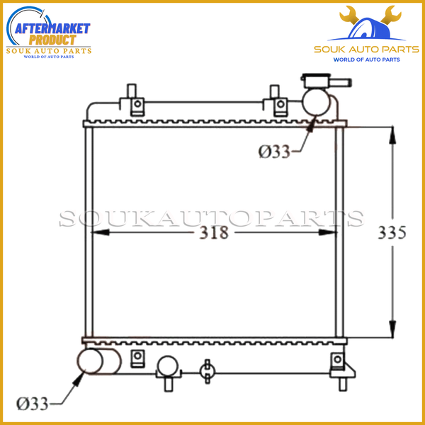 1601239 HYUNDAI Radiator, 1999- For ACCENT