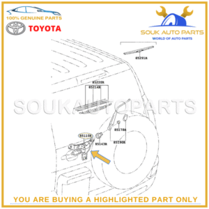 85130-60220 Genuine Toyota MOTOR ASSY, REAR WIPER 8513060220 OEM