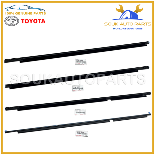 TOYOTA MOULDING SET, FR REAR DOOR BELT For Land Cruiser 100 Lexus LX470 98-07