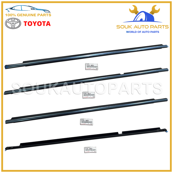 TOYOTA MOULDING SET, FR REAR DOOR BELT For Land Cruiser 100 Lexus LX470 98-07