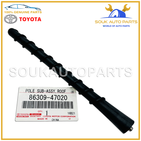 86309-47020 Genuine Toyota ANTENNA MAST 8630947020 OEM