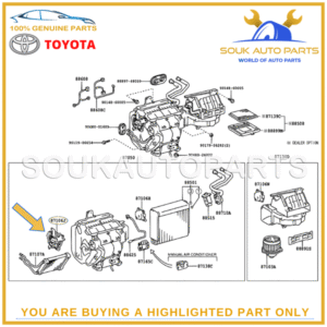 87106-48070 Genuine Toyota SERVO SUB-ASSY, DAMPER (FOR MODE) 8710648070 OEM